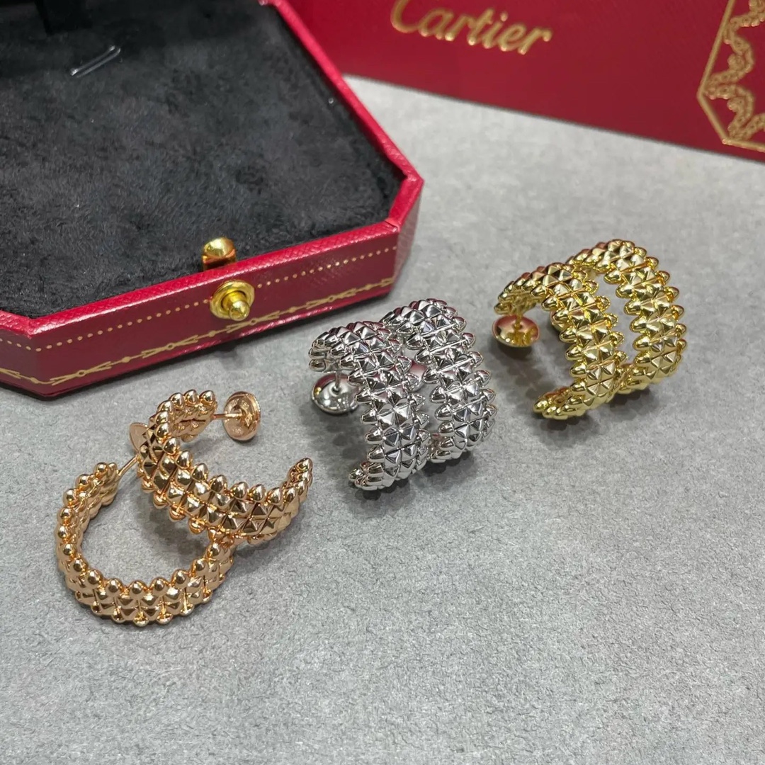 Cartier Clash de Cartier Hoop Earrings, Double Row - Original Replica Club