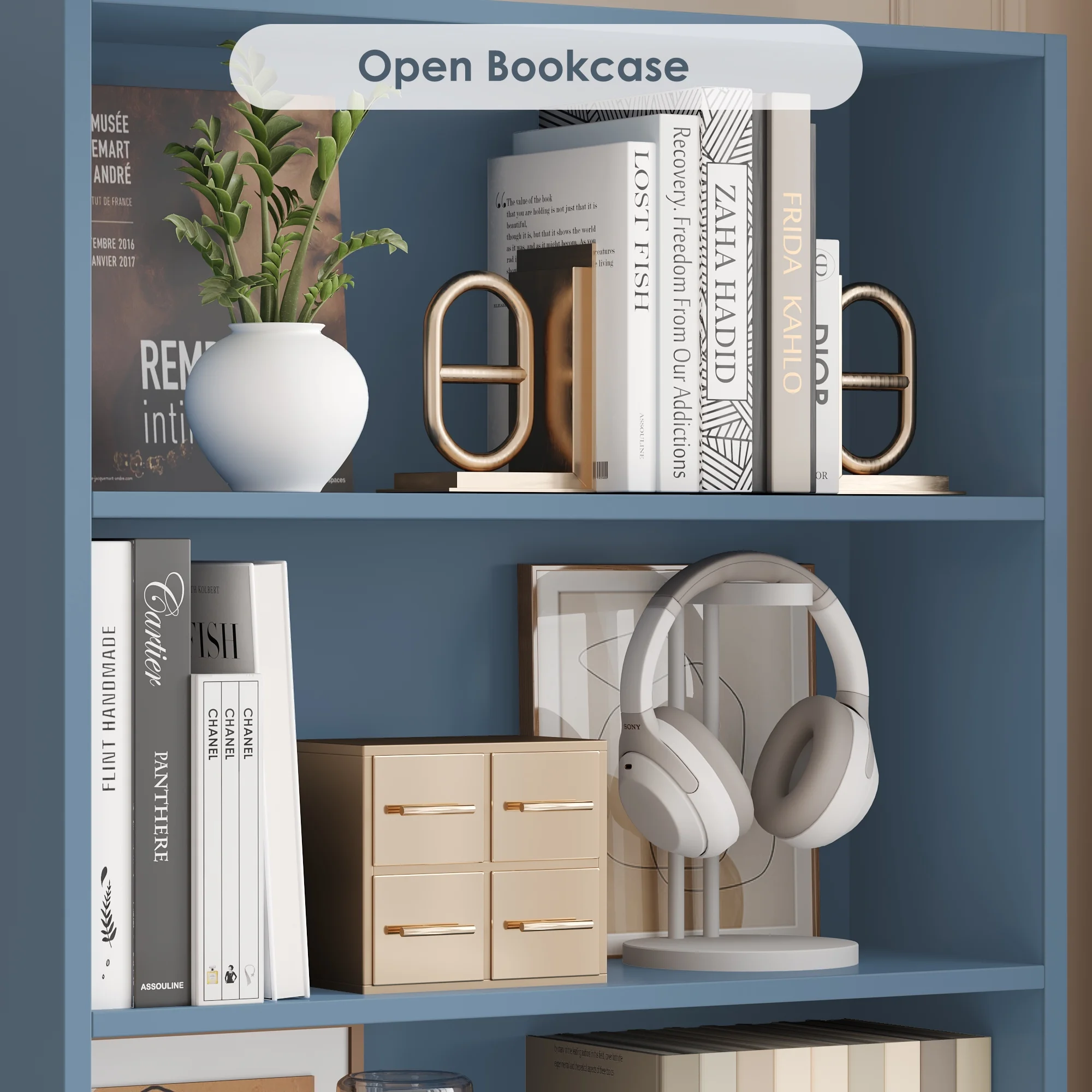 Homfa 82" Tall Bookcases, Freestanding Display Storage Shelves, 7-Tier Open Bookshelf for Home Office Living Room Bedroom, White - Image 35