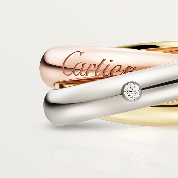 Replicate Trinity ring, classic model, 5 diamonds(1:1 replica) - Original Replica Club