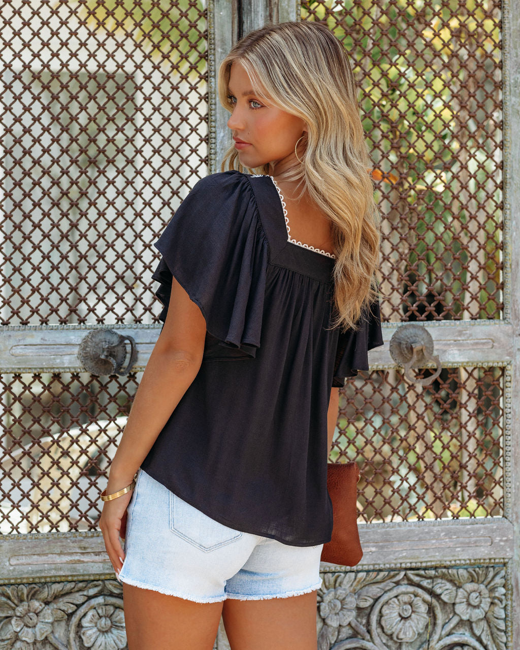 Dos Santos Babydoll Embroidered Top - FINAL SALE - Se7enfashion