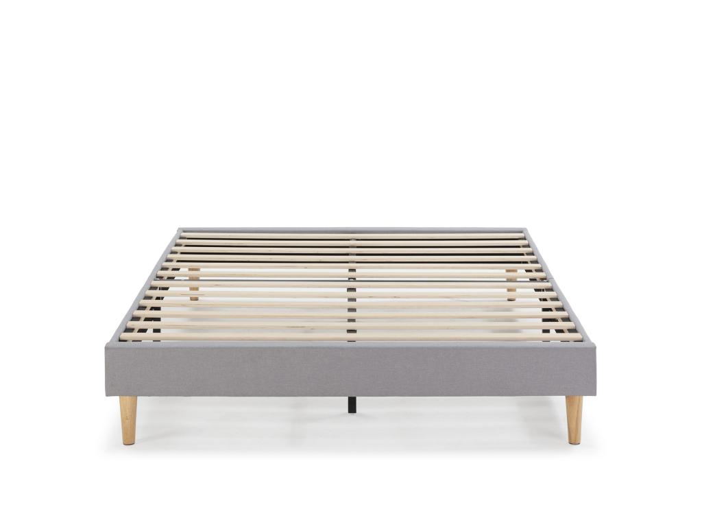 Base tapizada Aura 160x200 cm Gris Claro