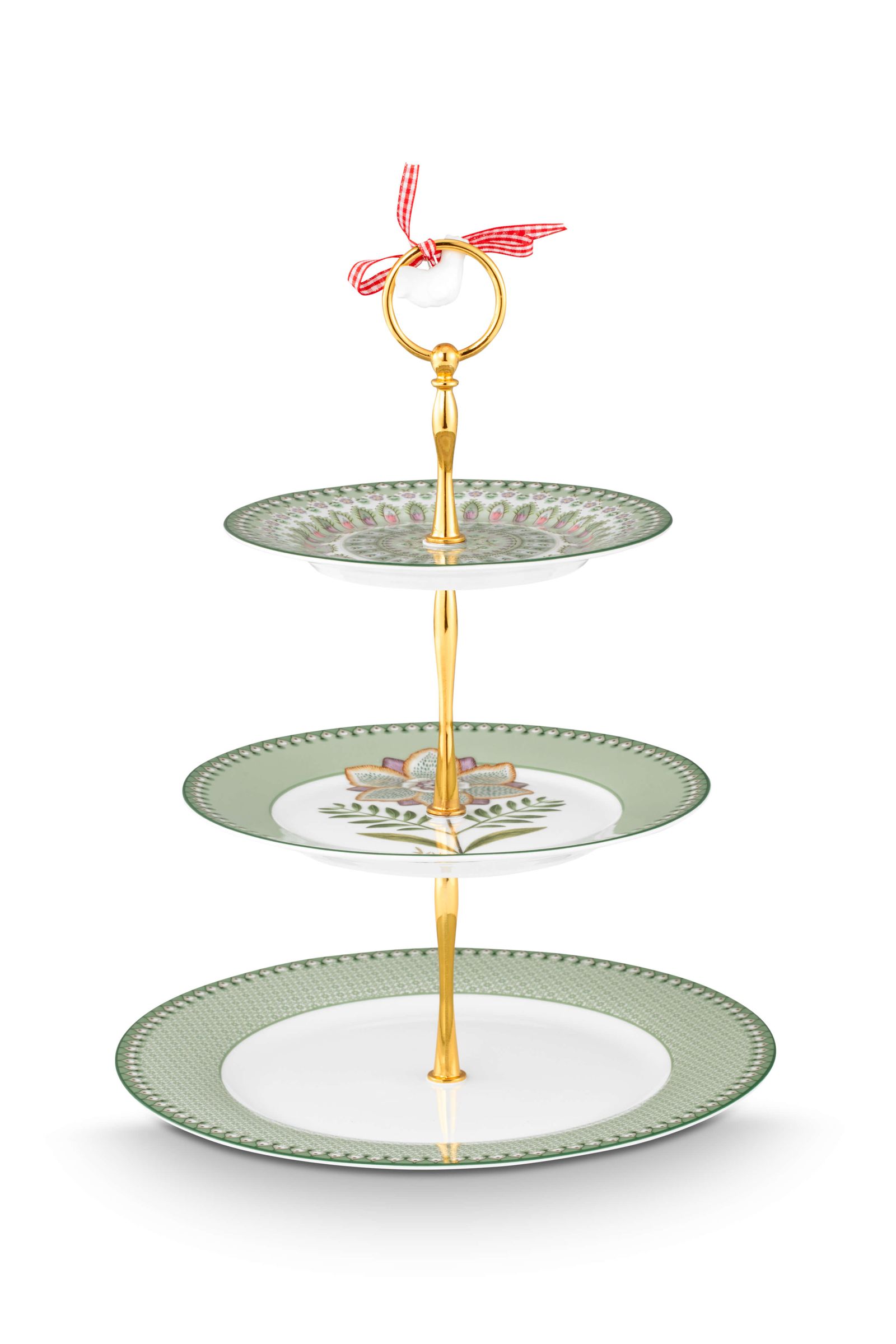 3/Layer Cake Stand Lily&Lotus Light Green