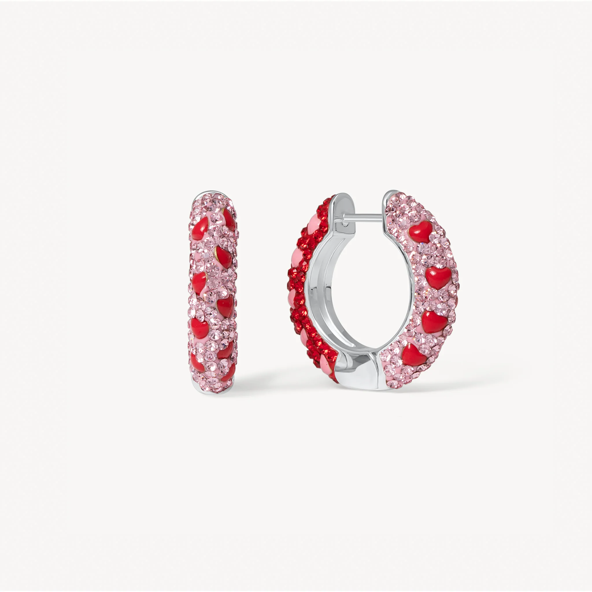 Lovestruck Medium Sparkle Reversible Hoop Earrings