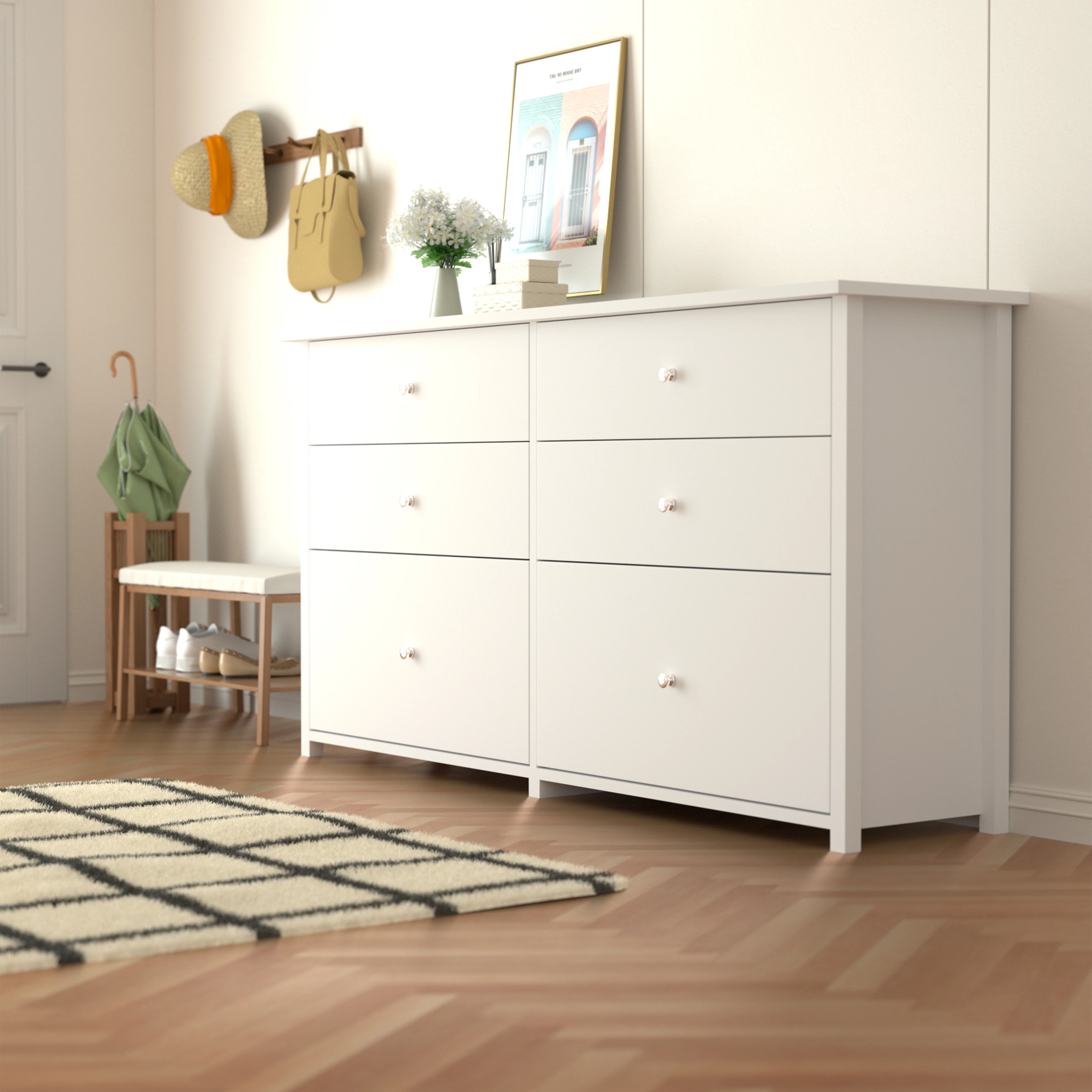VEIKOUS Oversized 5-Drawer Dresser Chest, Large Storage Dresser for Bedroom Storage, Oak - Image 17