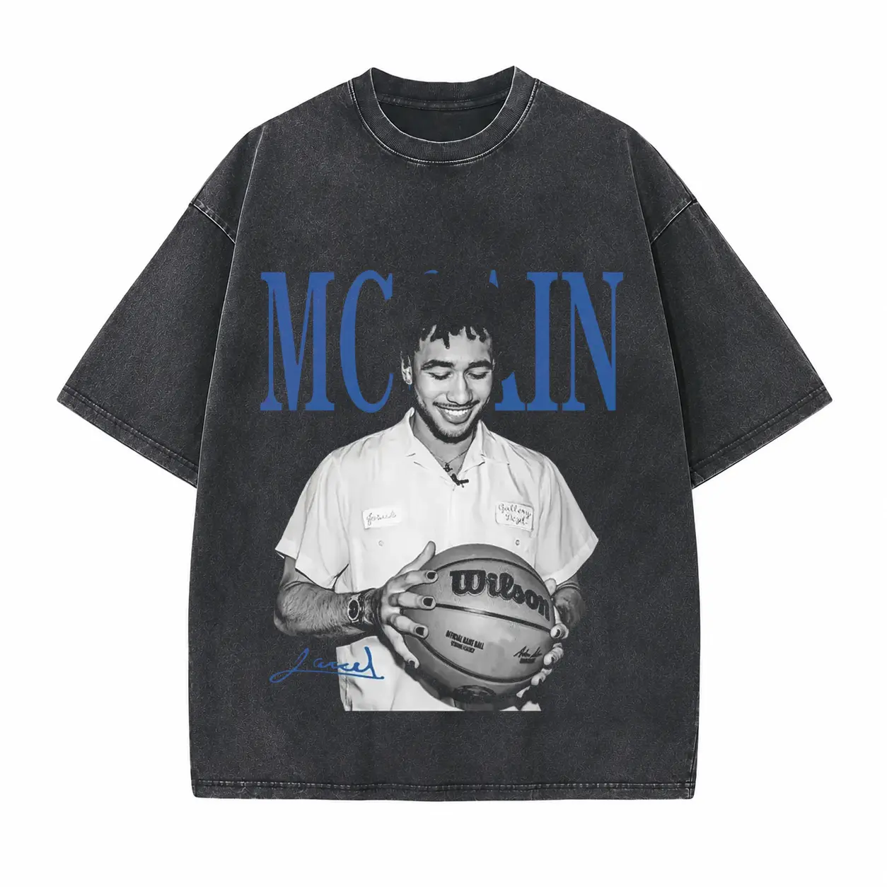 Basketball Rookie Smile Printed Unisex Washed T-Shirt