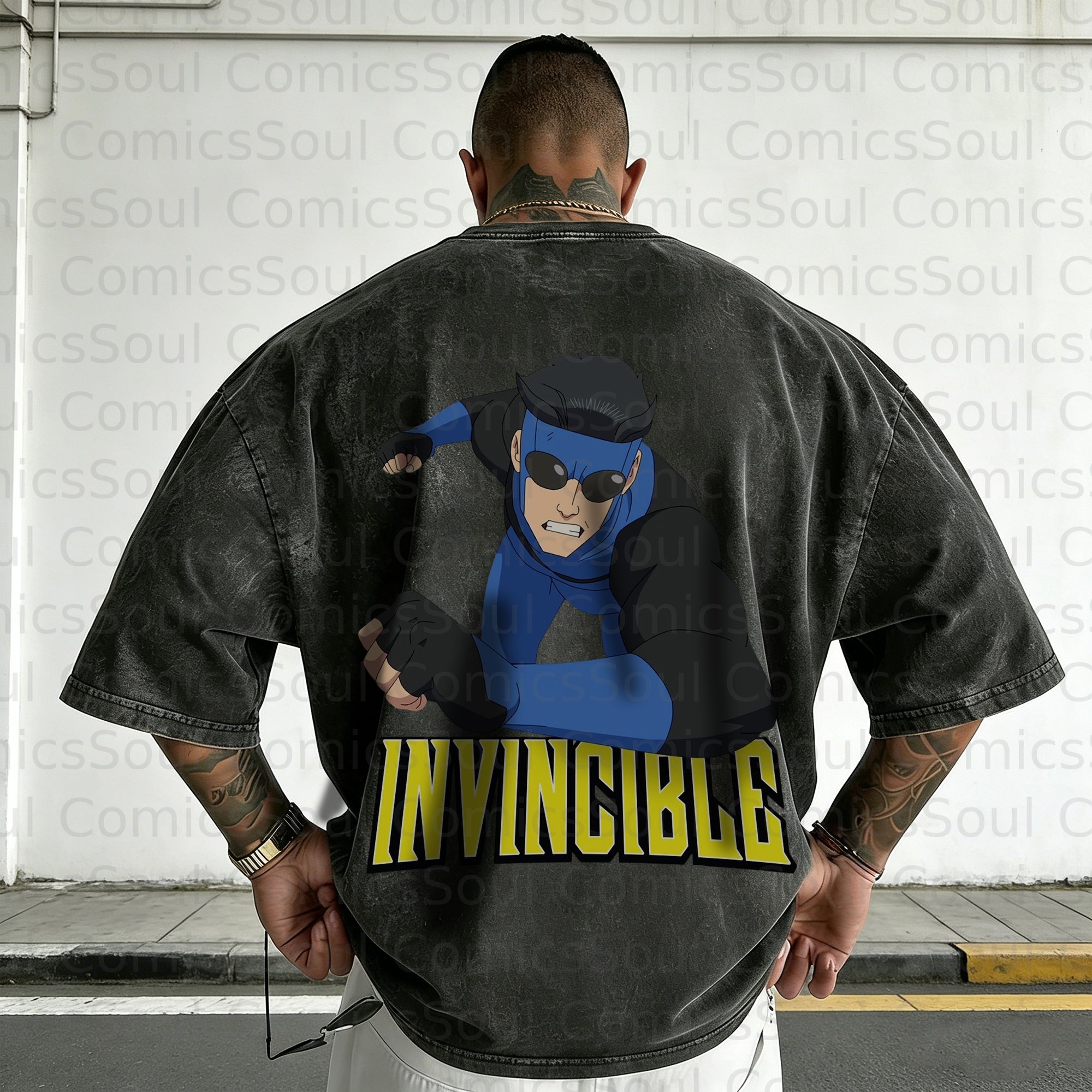Unisex Anime Inspired Vintage Washed T-Shirt
