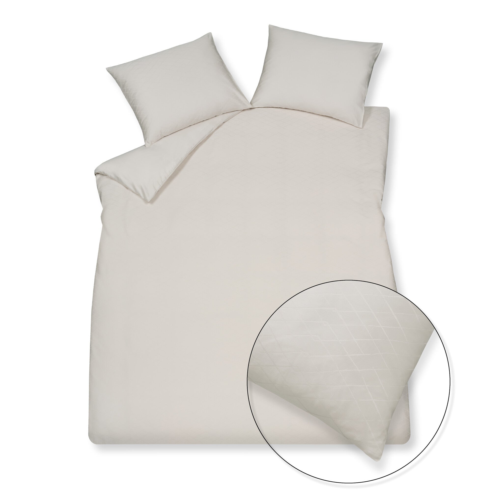 Dekbedovertrek Purity Monaco Cream Tan   200 x 200 220 cm   Ivoor