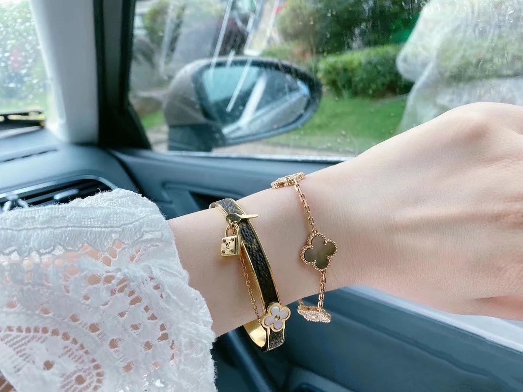 Louis Vuitton Leather Bangle Bracelet - Original Replica Club