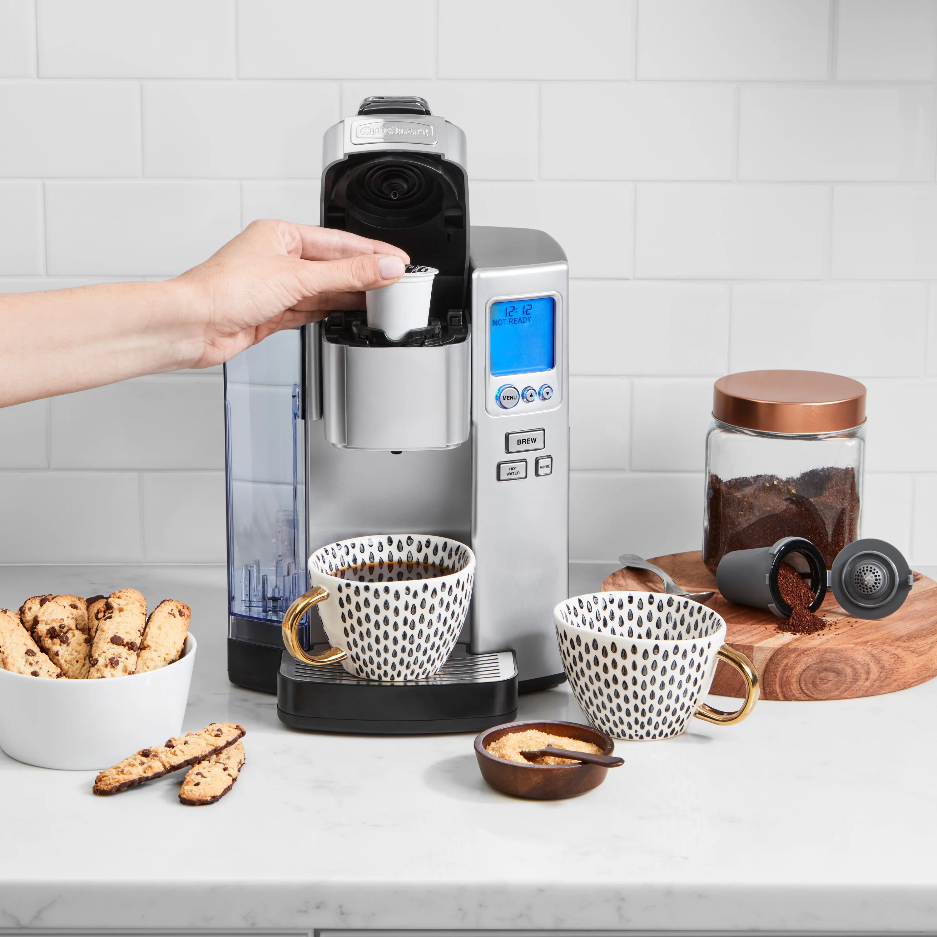 Cuisinart Premium Single Serve Brewer + Hot Water Coffee - Maker Combo