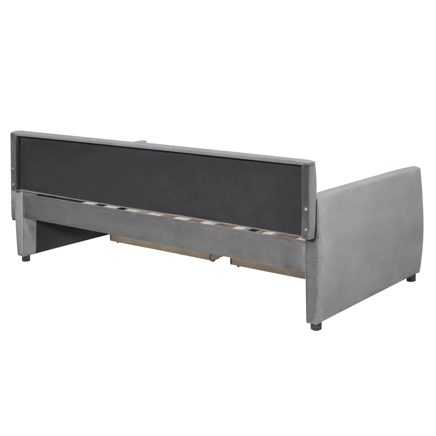 Twin Size Daybed with 2 Storage Drawers, Tufted Upholstered Sofa Bed Frame with and Wood Slat Support, Perfect for Bedroom, Gray - Image 6