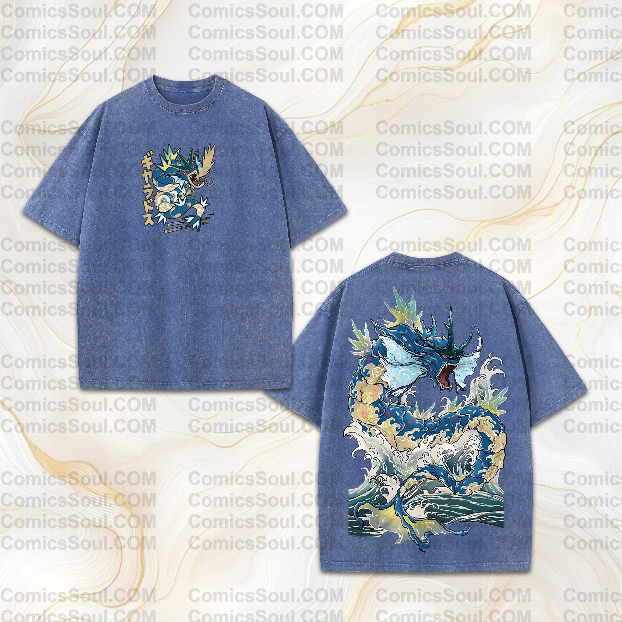 Vintage 3D Direct Inkjet Printed Washed Unisex T-Shirt