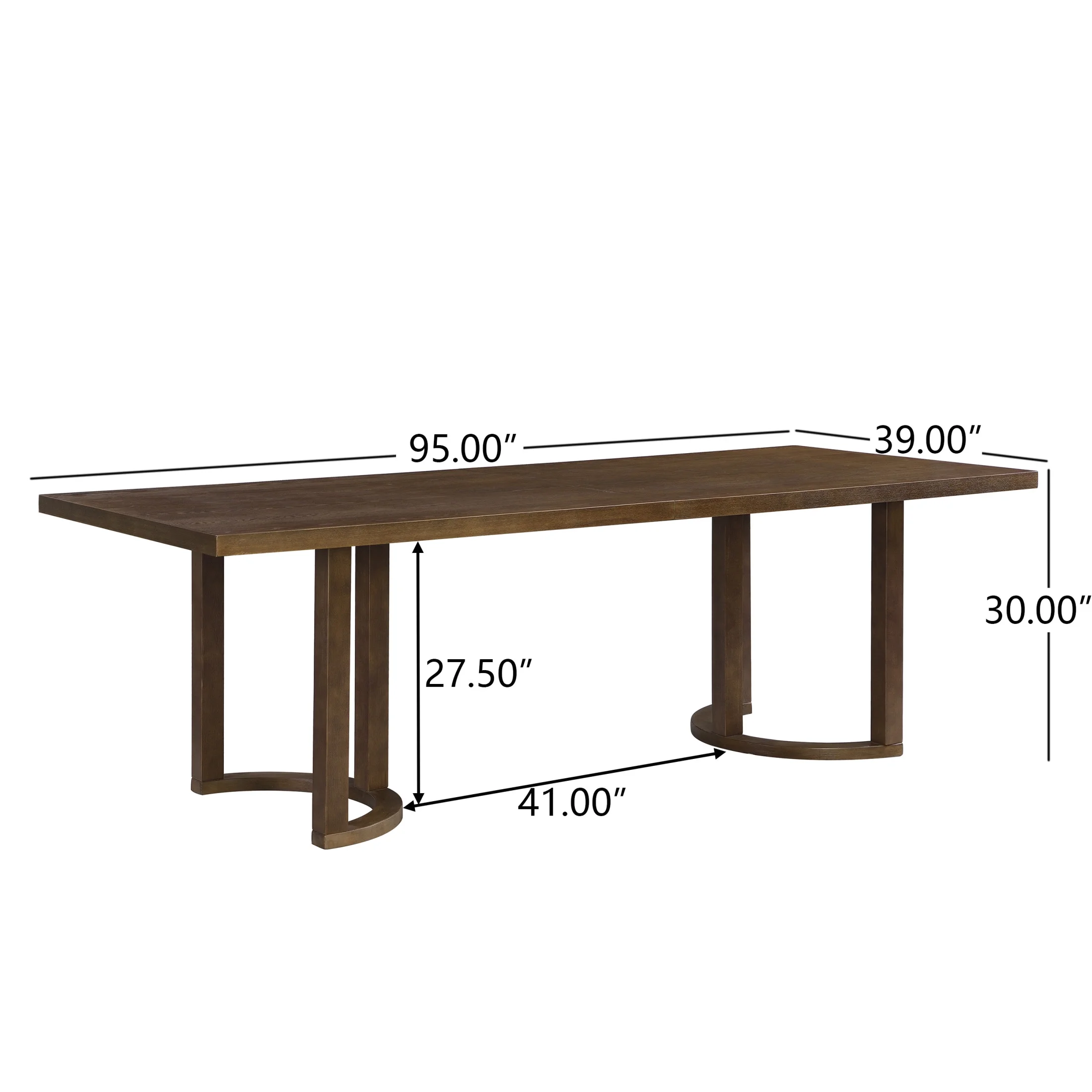 Christopher Knight Home 7-Piece Dining Set with 95" Wood Table, Curved Back Upholstered Armchairs, Walnut & Beige - Image 10