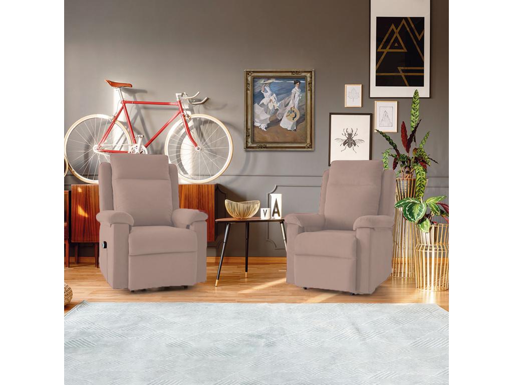 Sillón Luzssnh Sillón Eléctrico Puesta En Pie Häusbed 106X87X100 Cm Beige