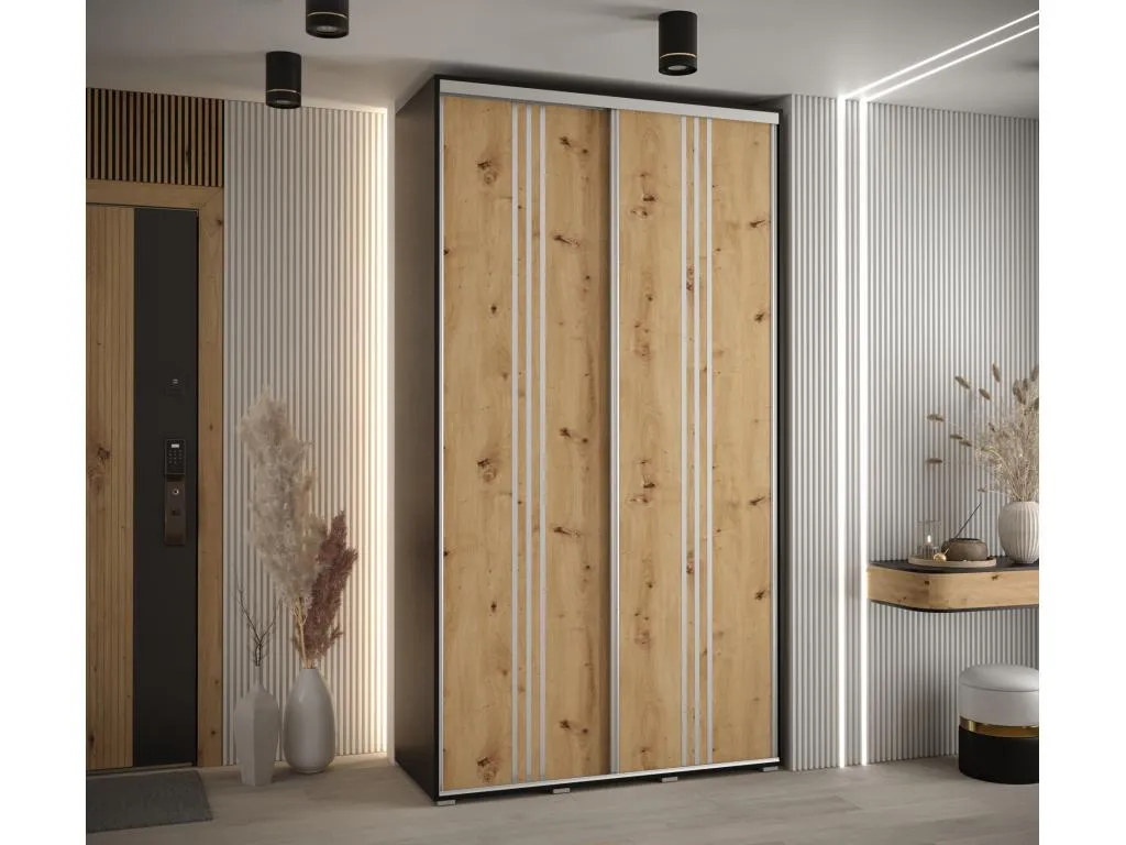 ARMARIO Luxmbls 6 DE PUERTAS CORREDERAS 235.2/140/45 2 puertas (Negro/Artisan/Plata) 39776TMMW