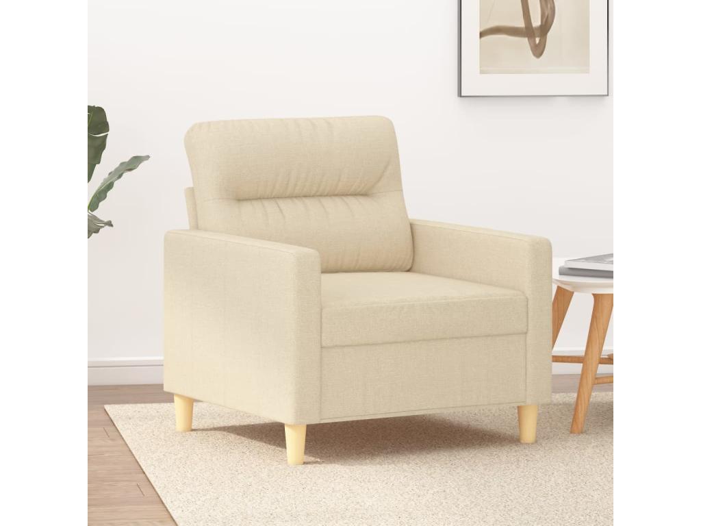 Sillón de tela color crema 60 cm