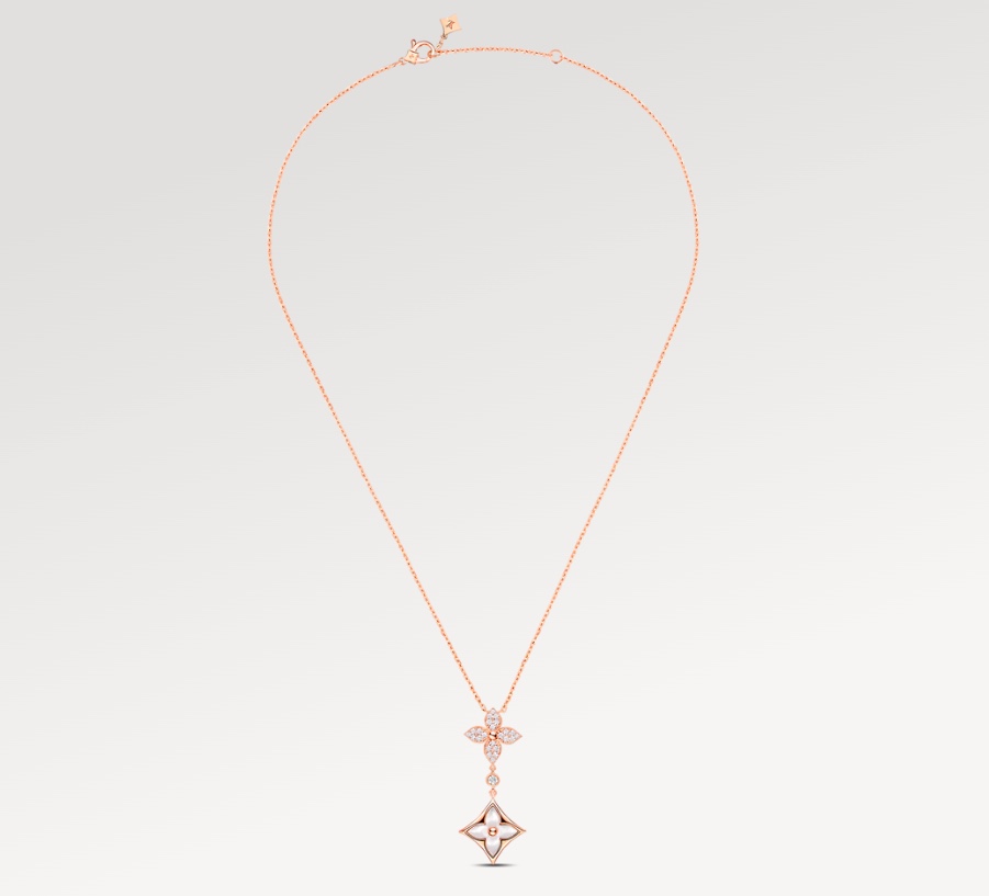 Louis Vuitton Rose Gold Star Sun Pendant Necklace - Original Replica Club