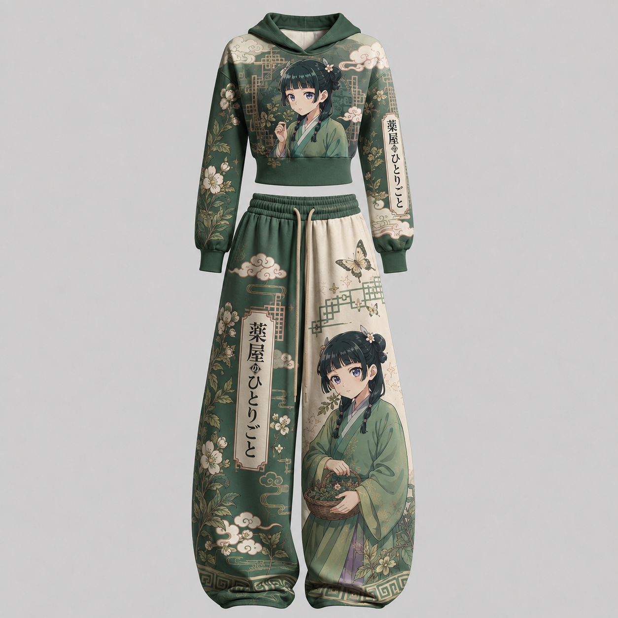 The Apothecary Diaries Hoodie & Pants TwoPiece Tracksuit Set TeeThreads Sustain the Scene with Custom Apparel