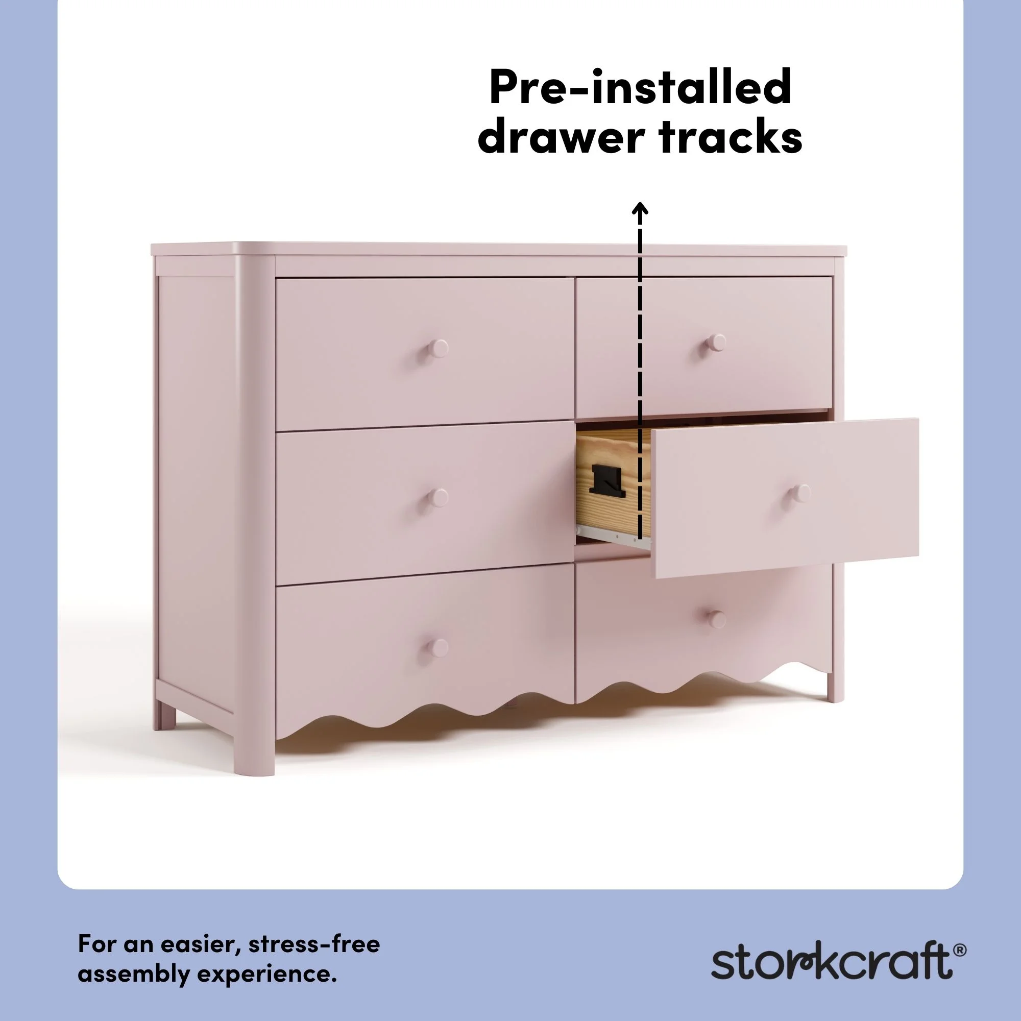 Storkcraft Casablanca 6 Drawer Nursery Dresser, Sage - Image 27