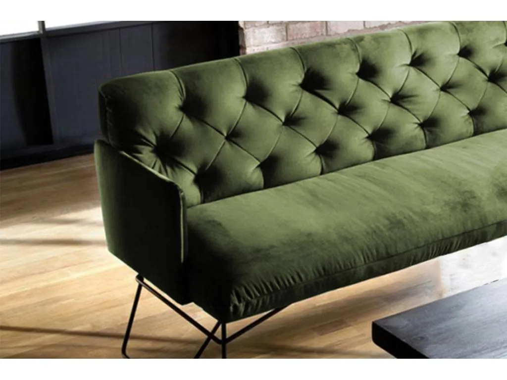 Banco Nidovia de terciopelo verde, toque sofisticado kqi3512707