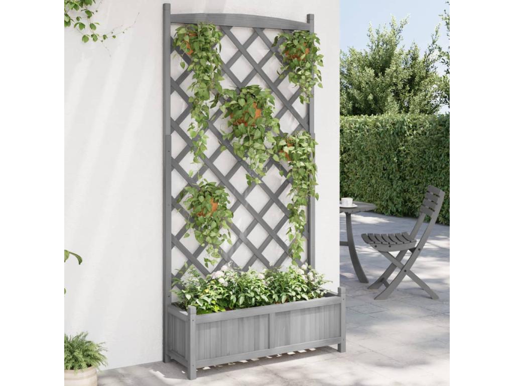 Con  nrejado madera maciza de Decoratodo gris