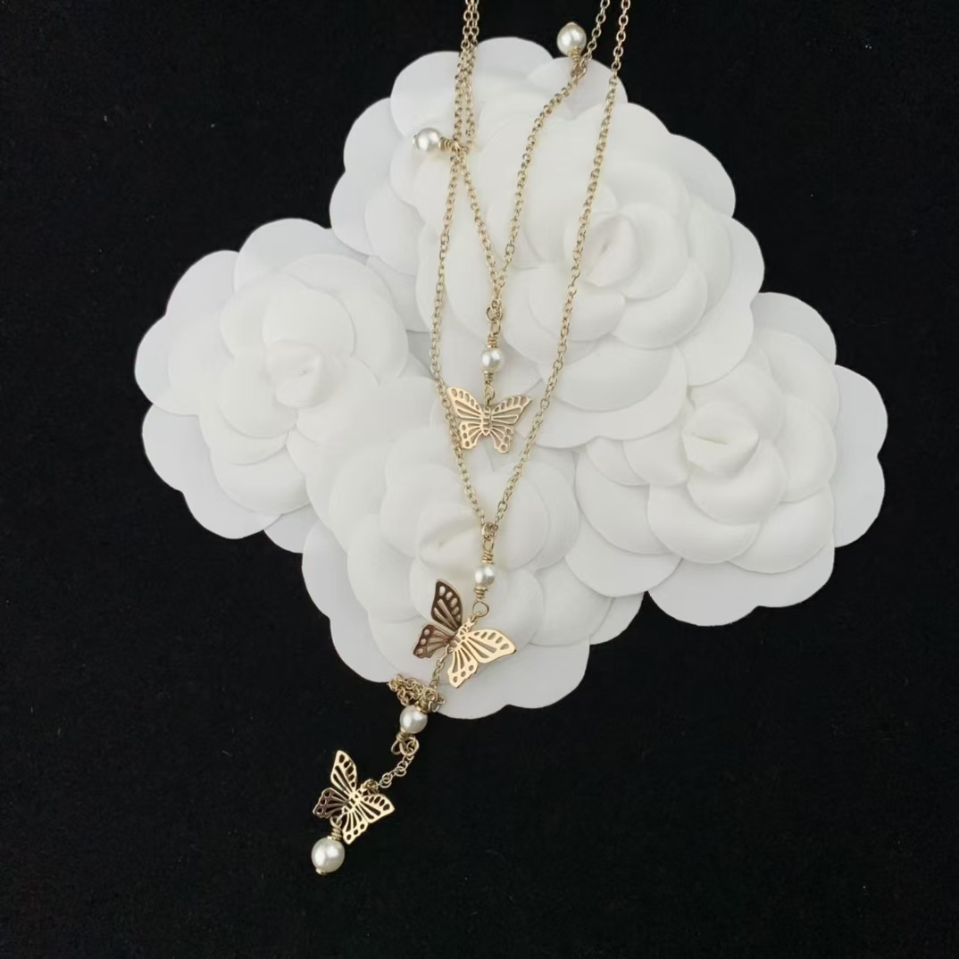 Dior Butterfly Two Layered Long Y Necklace - Original Replica Club