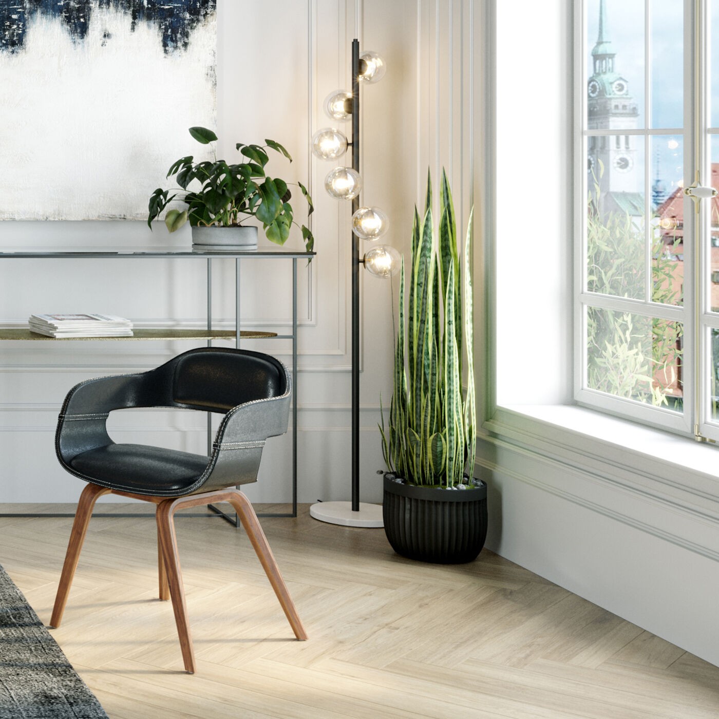 Vloerlamp Scala Balls 160cm zwart Kare Design