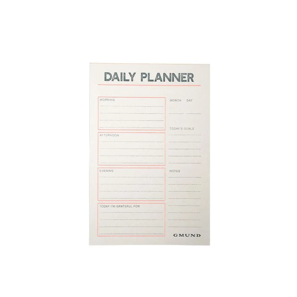 Gmund Letterpress Daily Planner Orange/Blue