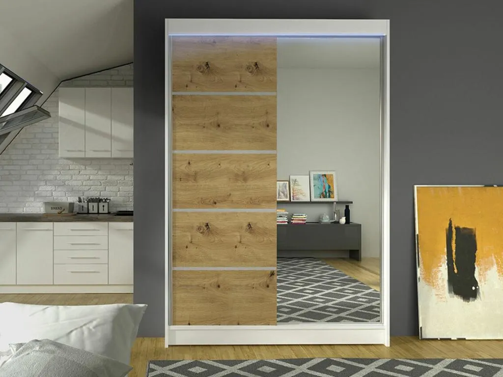 Armario Decocasaes 149 Decocasaes Artisan | Blanco 200x120x58cm Puertas de armario - Correderas 64604aear