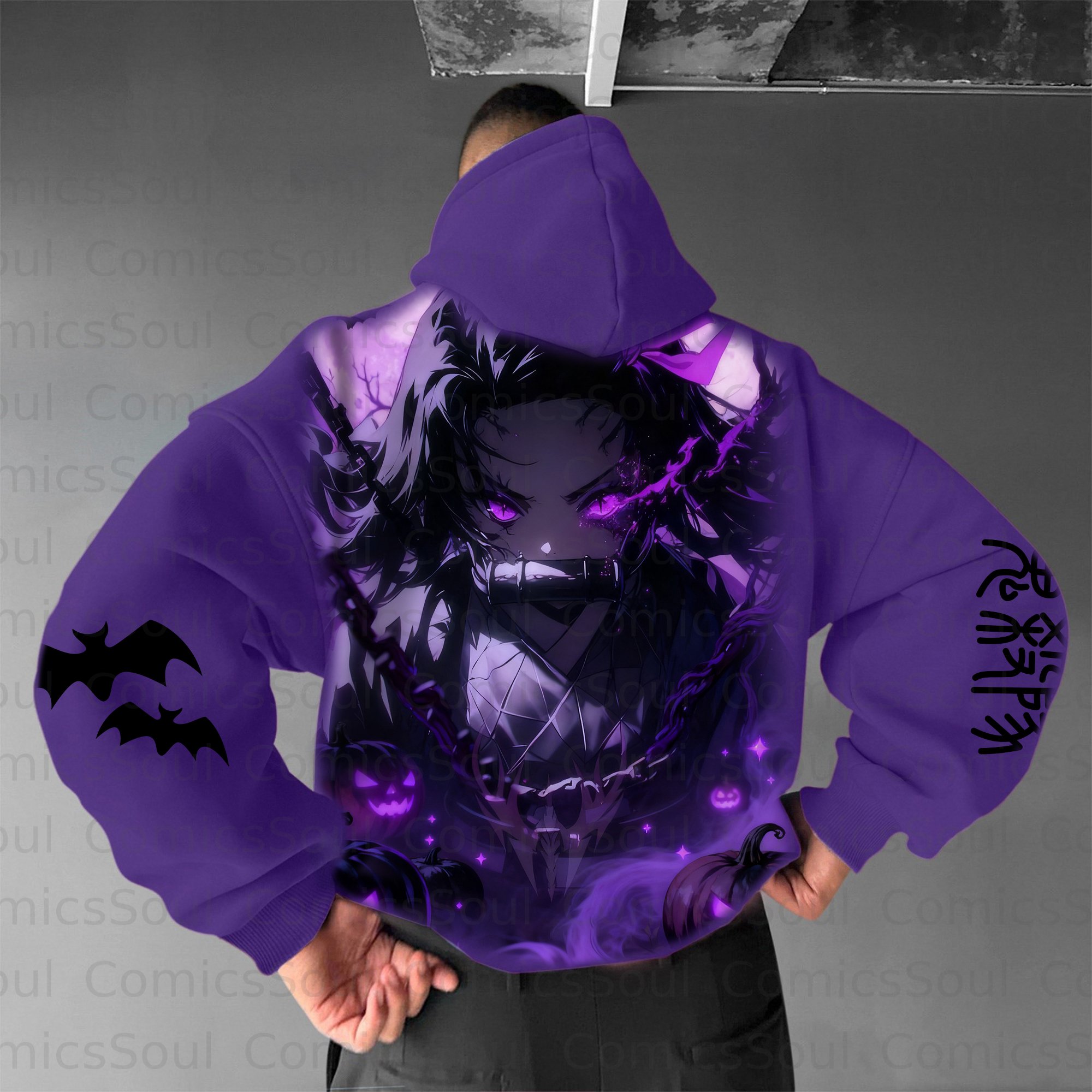 Unisex Halloween Anime Graphic Streetwear Vintage Hoodie
