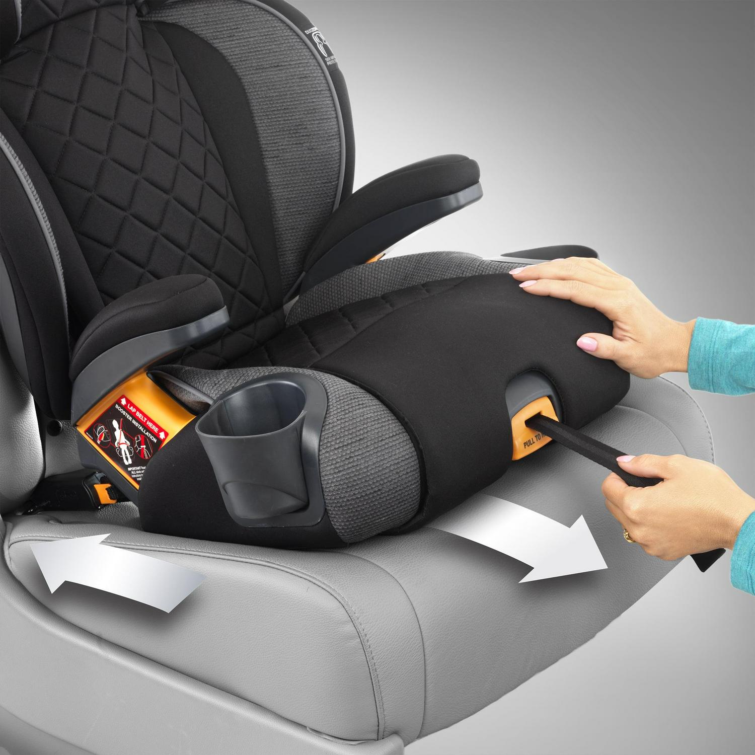 Chicco KidFit Zip Plus 2-in-1 Belt Positioning Booster Car Seat - Taurus (Black/Grey). New - Image 5
