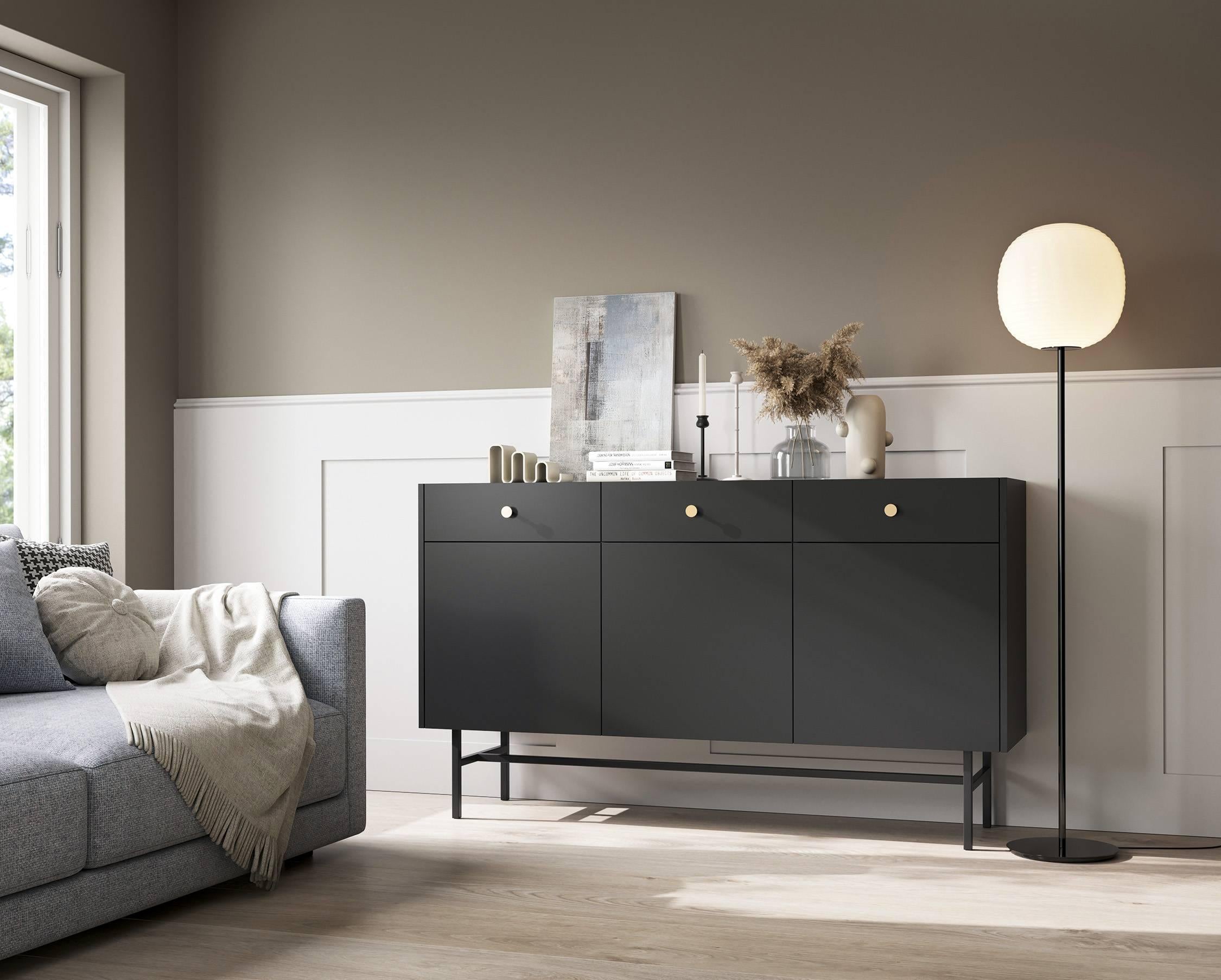 Blokker Scandiva Dressoir 3-deurs - Zwart