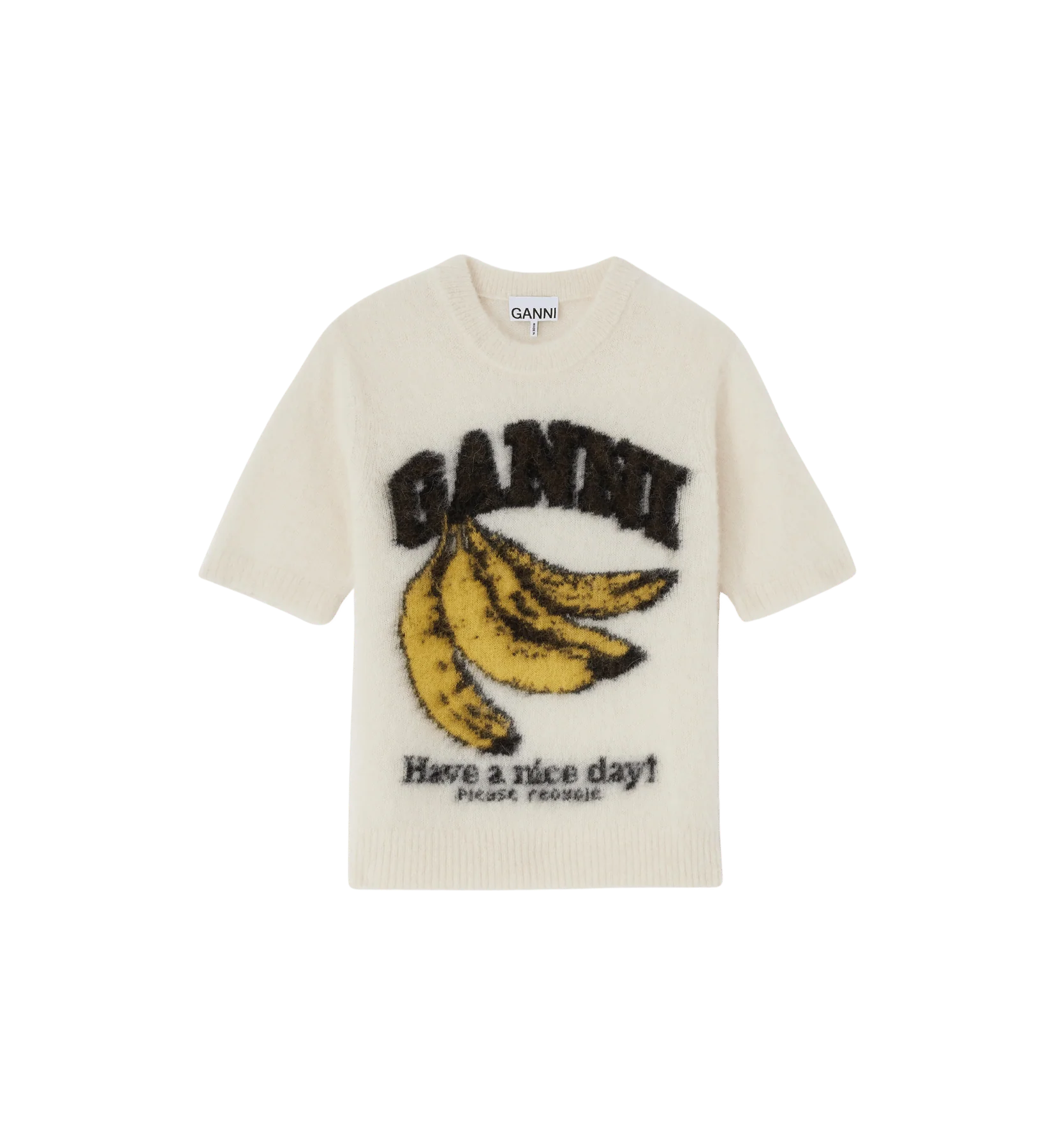 GANNI Brushed Alpaca Graphic T-Shirt