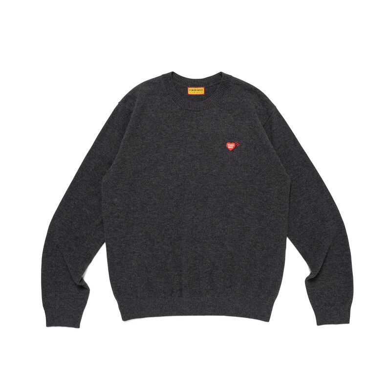 HUMAN MADE HEART BADGE KNIT SWEATER