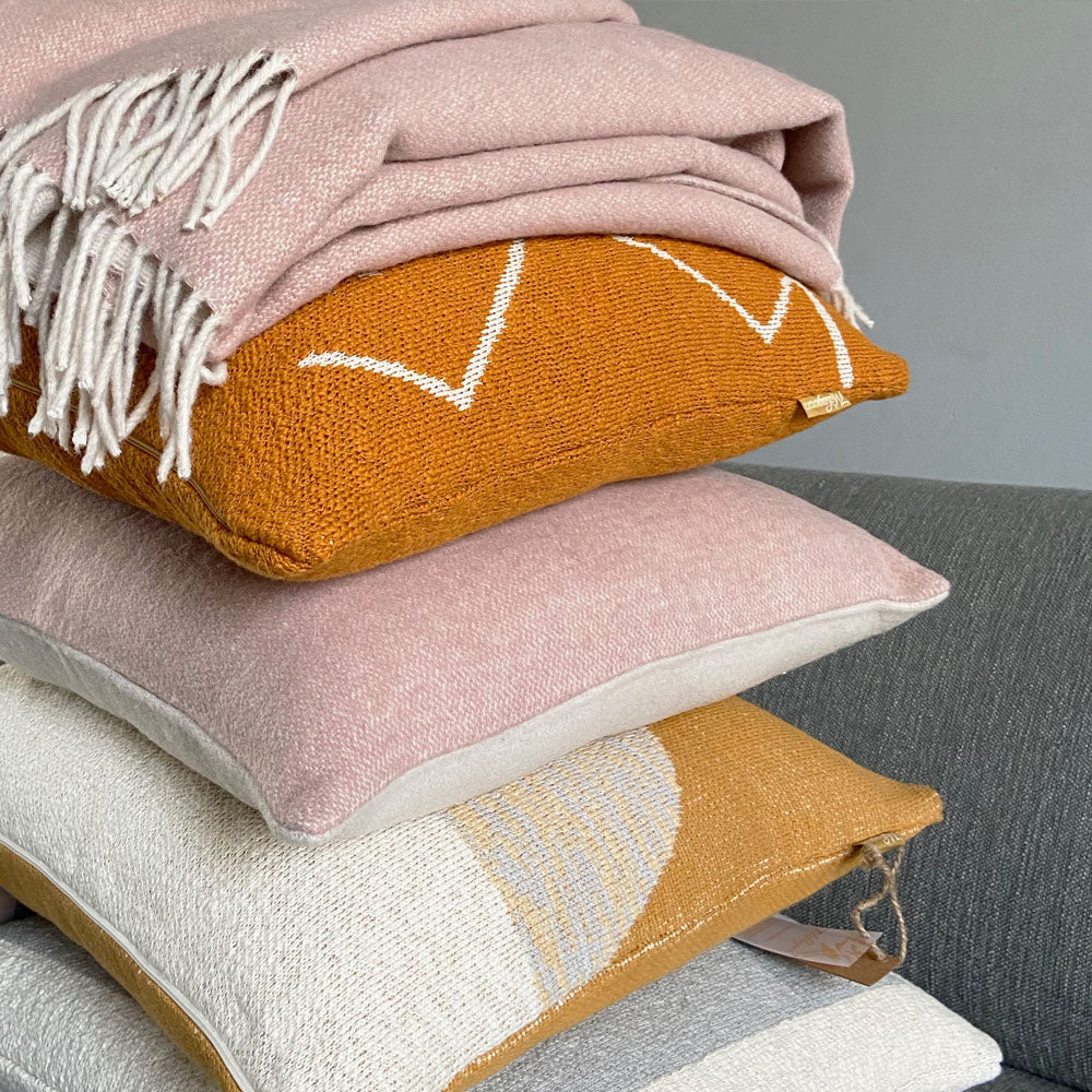 Malagoon Recycled Wool Sierkussen 50 x 50 cm - Misty Pink