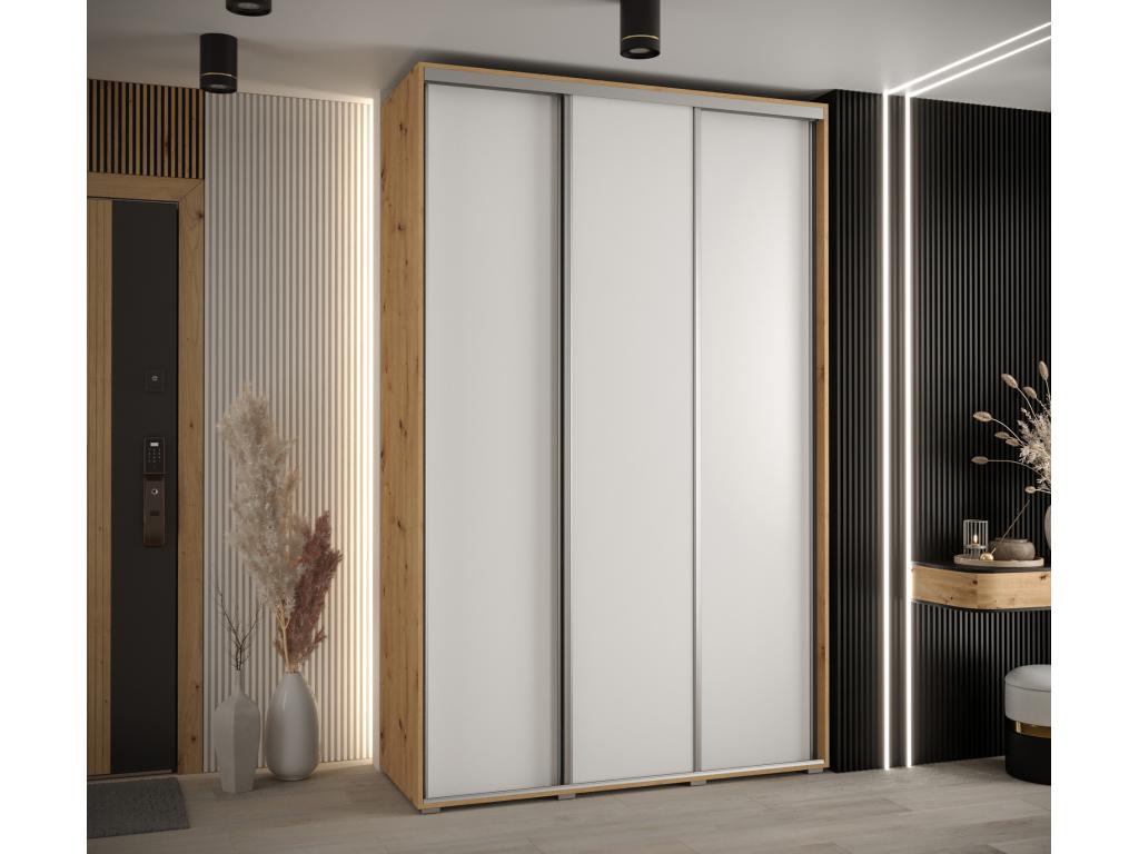 ARMARIO DAVOS 1 DE PUERTAS CORREDERAS 235,2/150/60 3 puertas (Artisan/Tucasago/Plata)