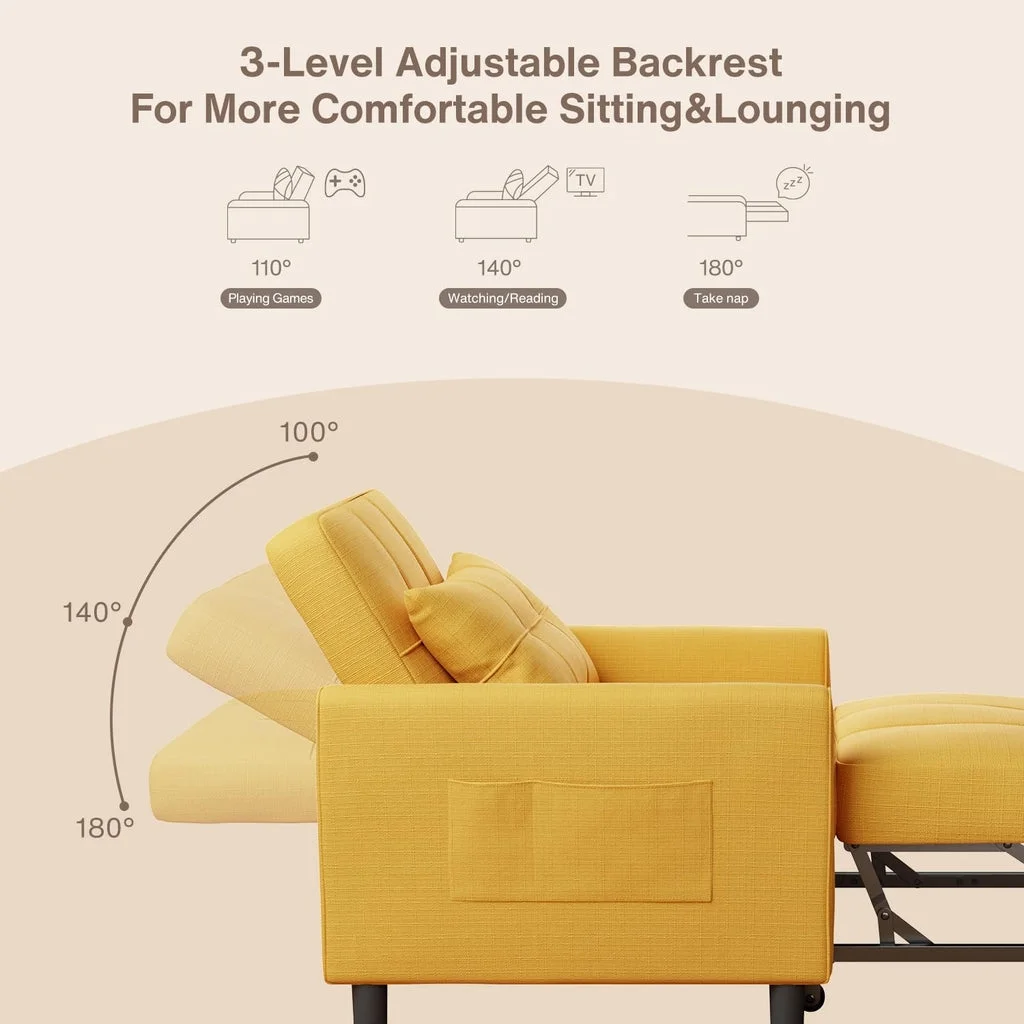 Convertible Sleeper Chair, Aiho 3-in-1 Convertible Sofa Bed Recliner Chair with Pull Out Couch - Dark Gray - Image 20