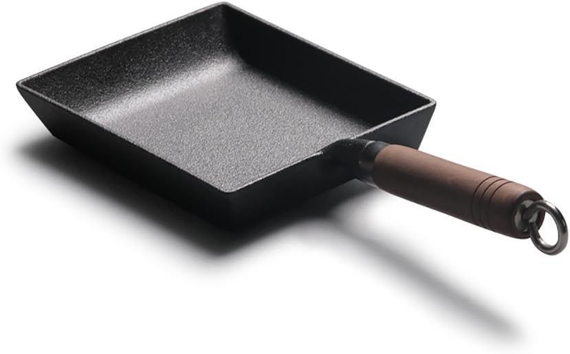 Tamagoyaki Japanese Omelette Pre-Seasoned Mini Skillets Wooden Handle 9×7 Inch