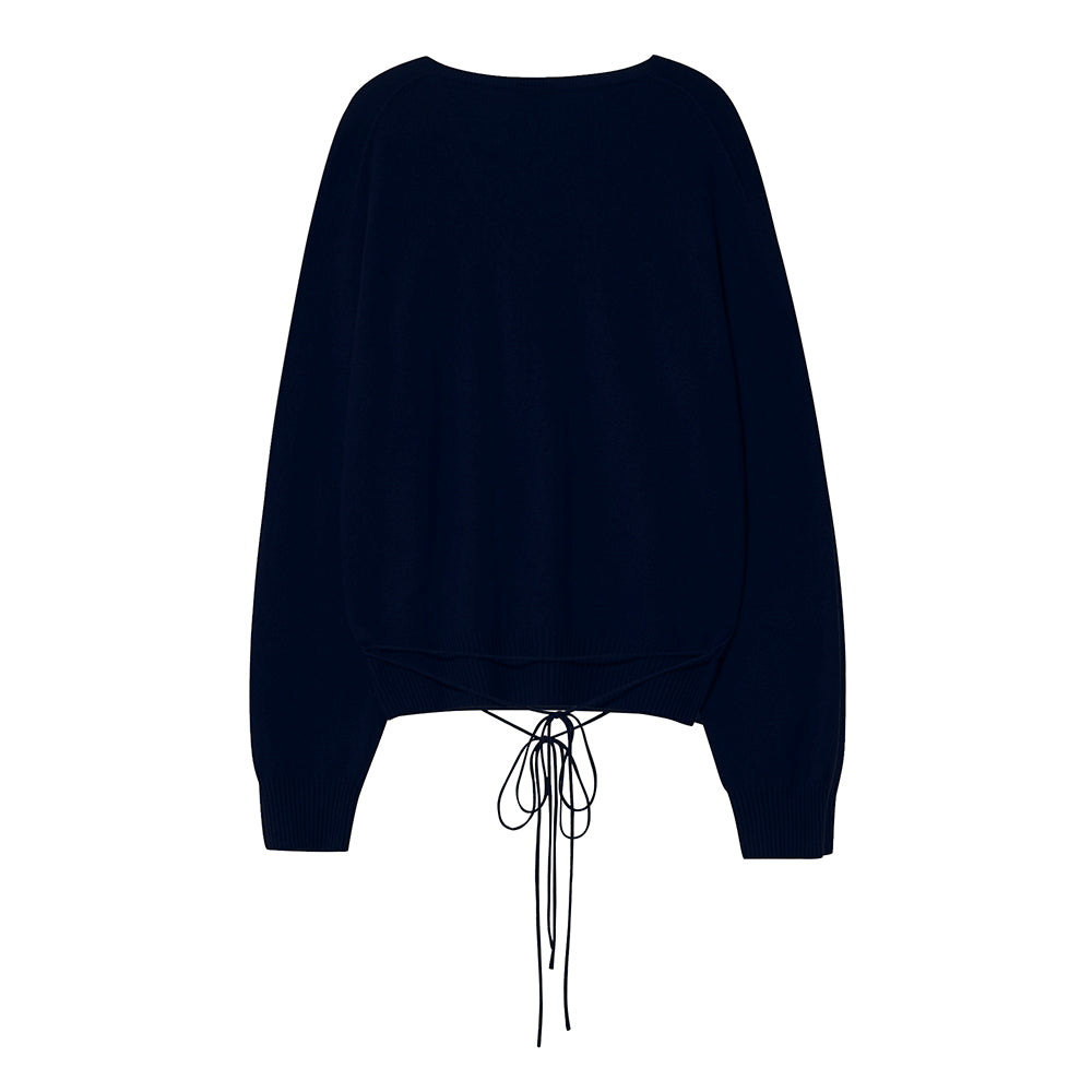 Le 17 septembre - Pull col V mélange de cachemire - Marine