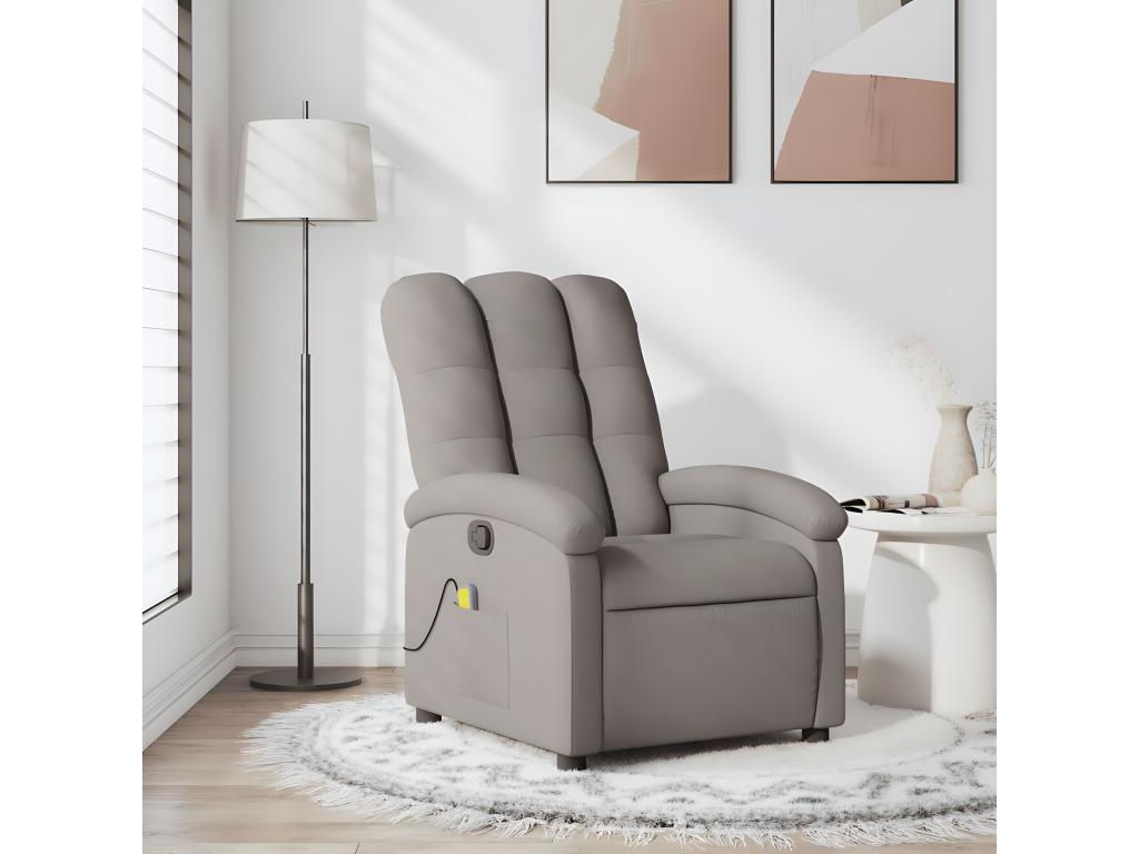 Sillón de masaje reclinable Tela topo