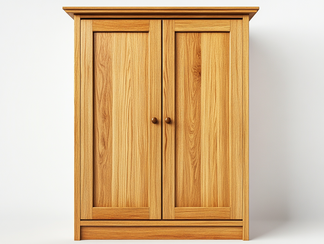 Armario ropero de madera con 2 puertas estilo clásico EM8706783