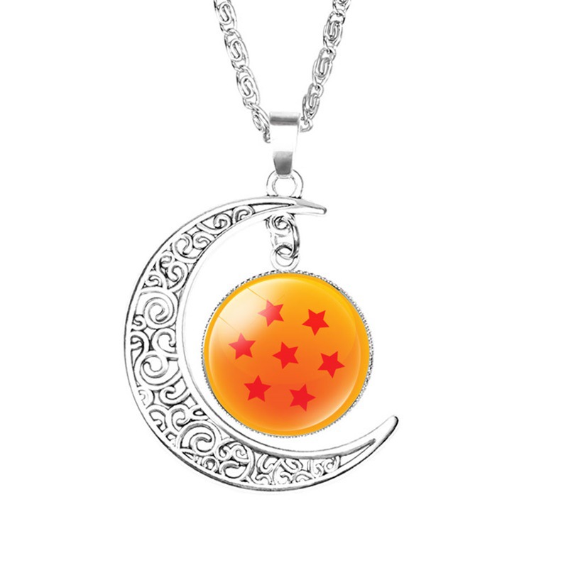 Unisex Anime Time Gem Moon Alloy Pendant Necklace TeeThreads Sustain the Scene with Custom Apparel