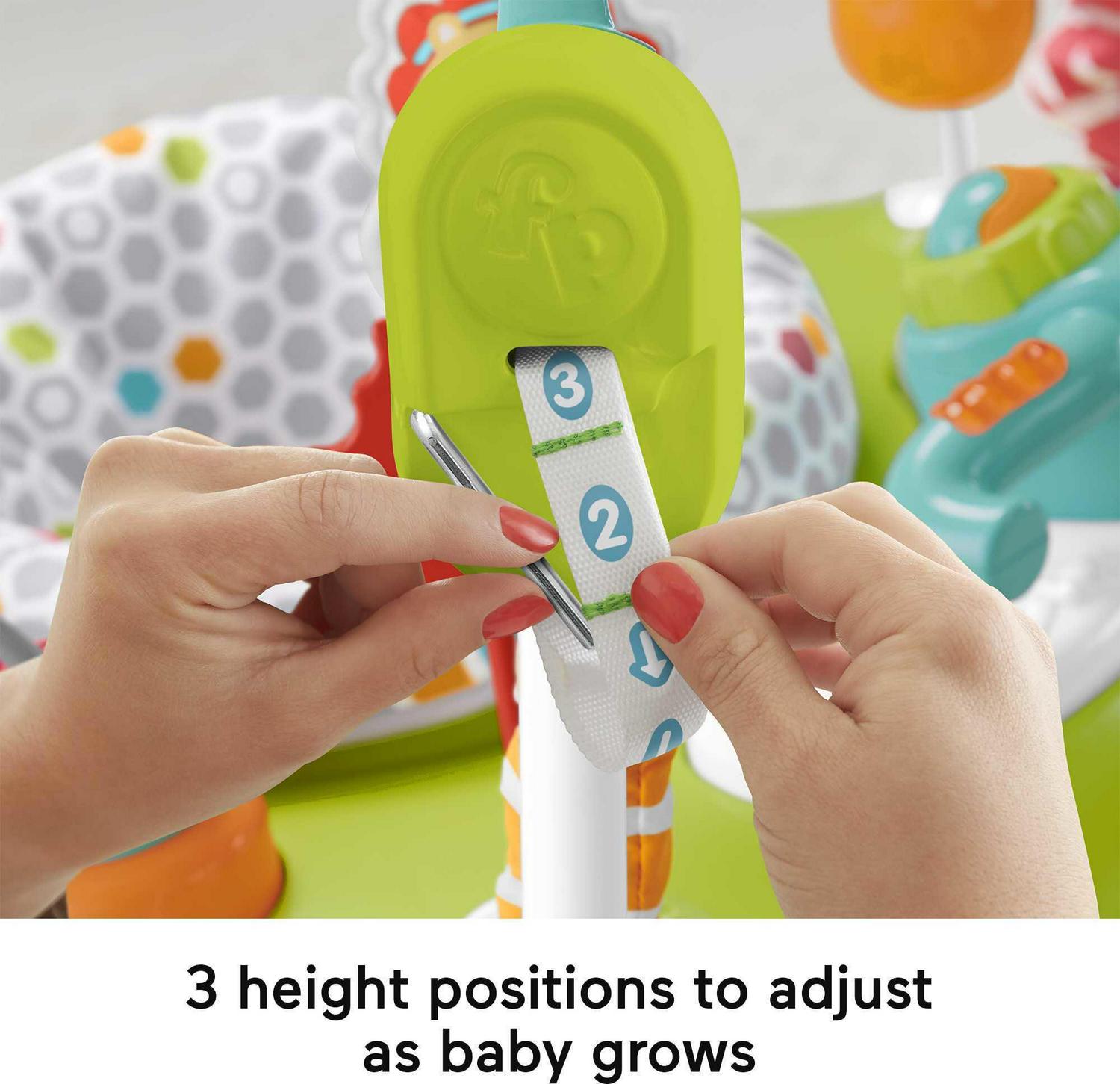 Fisher-Price Baby Bouncer Fitness Fun Folding Jumperoo Infant Activity Center with Lights & Music. Unisex - Image 4