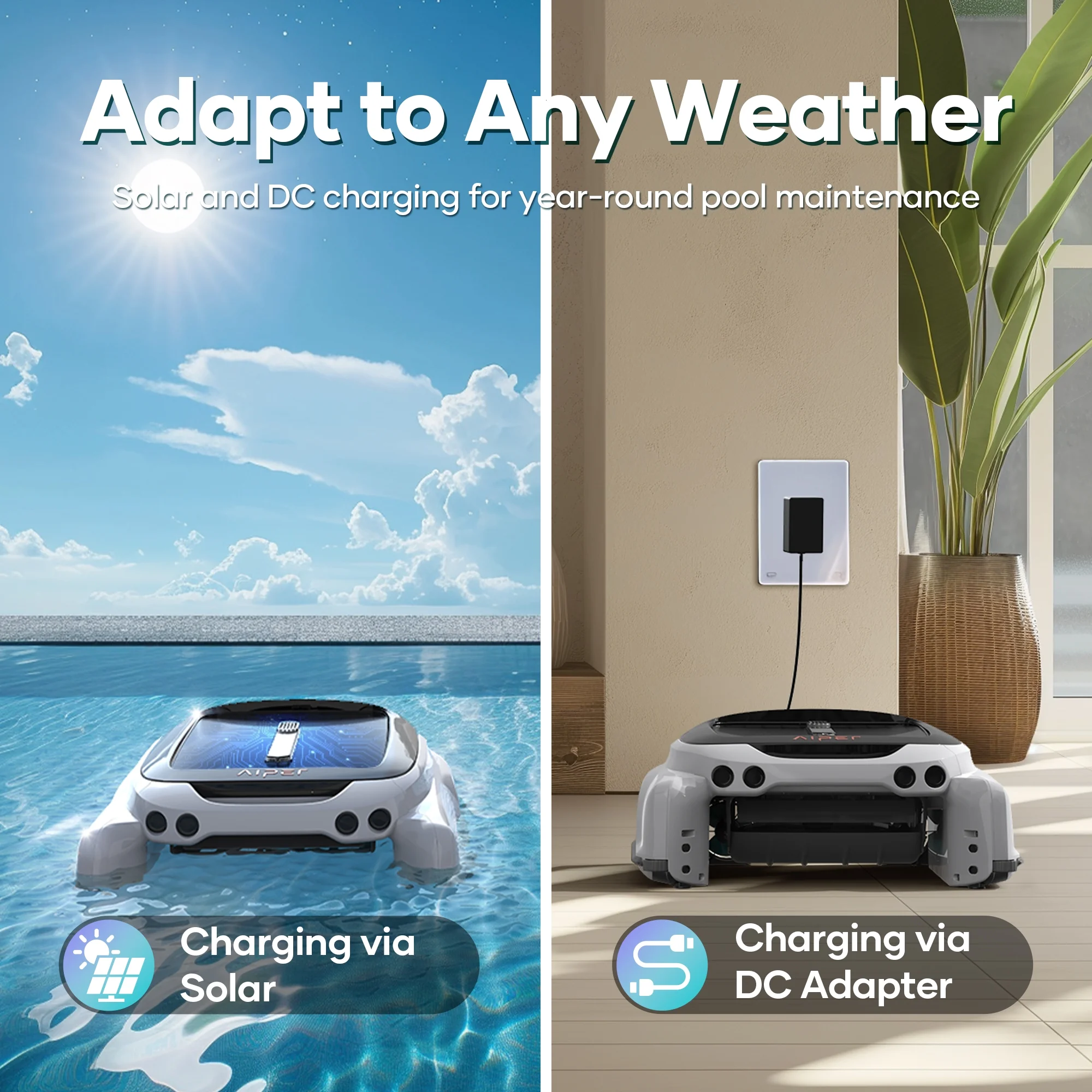 Aiper Surfer M1 Automatic Pool Skimmer Robotic Surface Cleaner with App Control & Solar Powered - Image 3