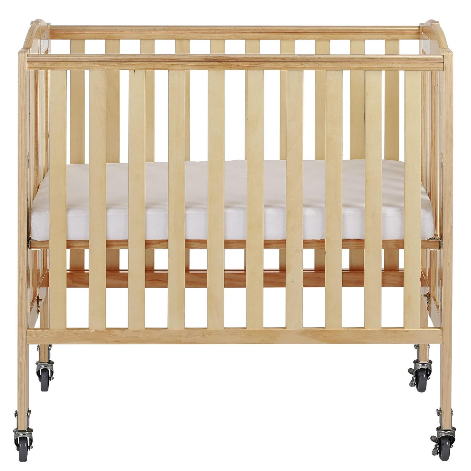 Dream On Me Birch 3-in-1 Folding Portable Mini Crib. Natural - Image 12