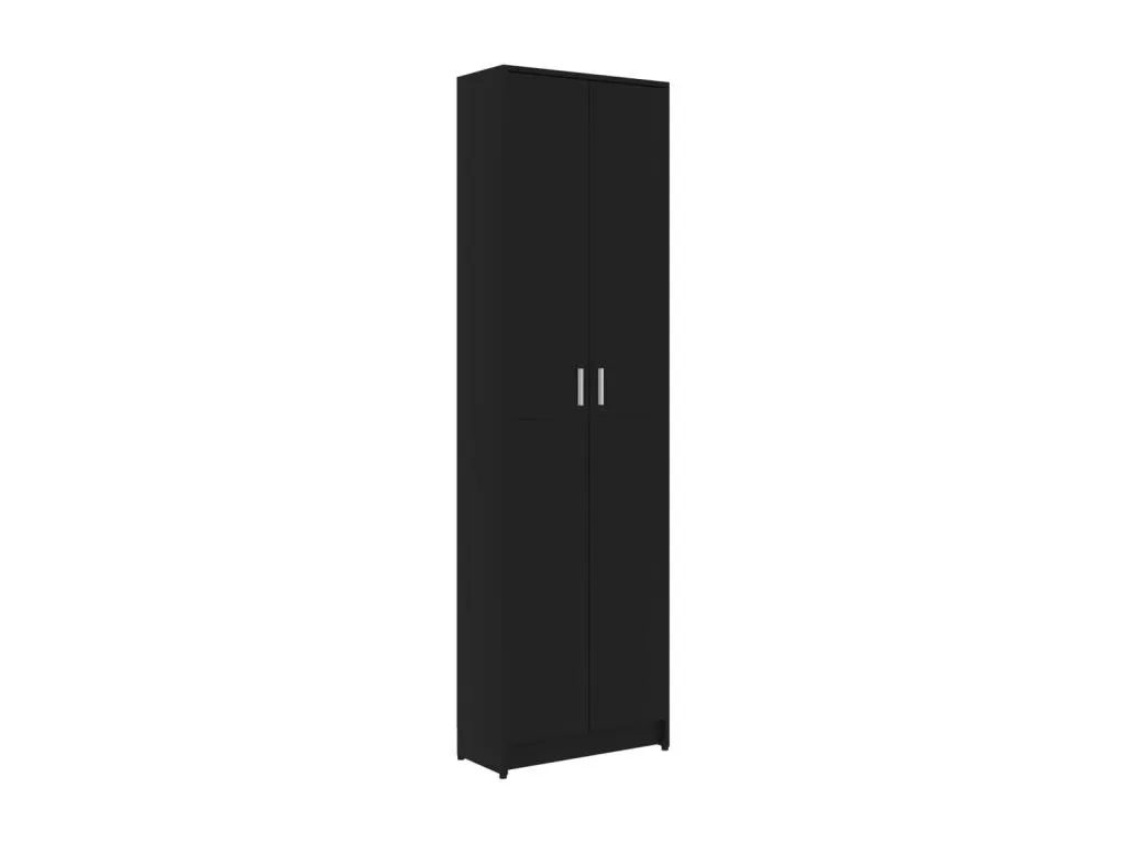 Armario de entrada Negro 55x25x189 cm Micasacool contrachapada