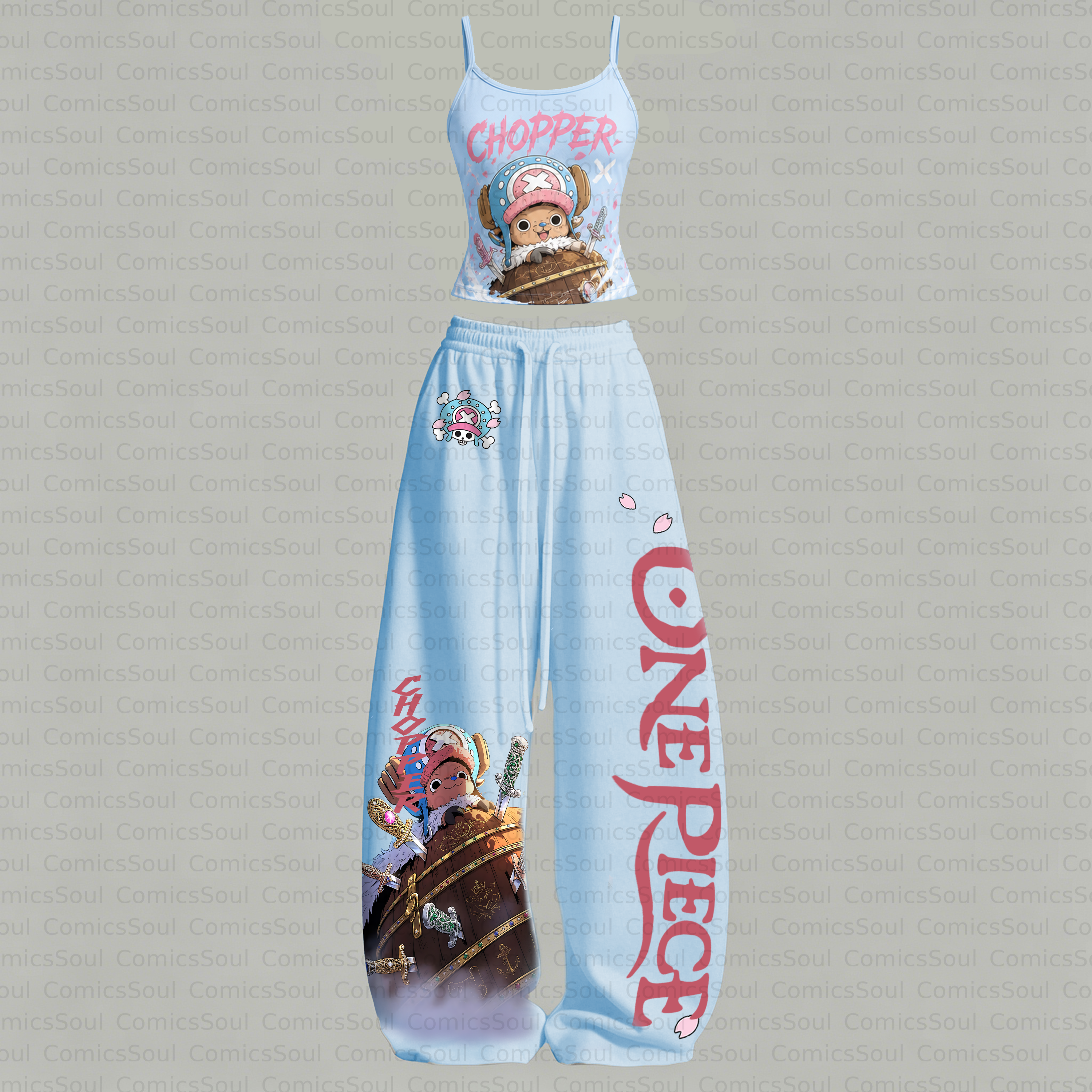 ONE PIECE Top & Elasticated Trousers Two-Piece Set