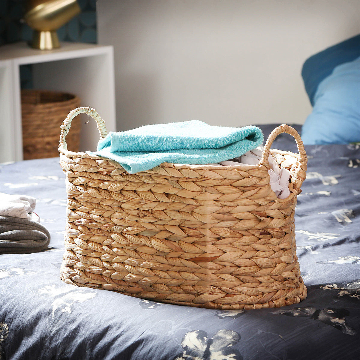 Calicosy - Waterhyacint mand mey Handvatten - H21 cm