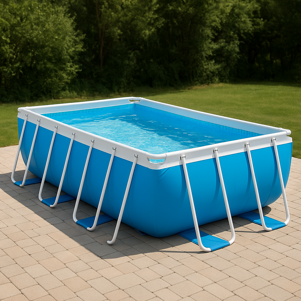 Piscina tubular rectangular Rectangular Piscina Sí Plástico/Metal 404x201x100 cm Azul