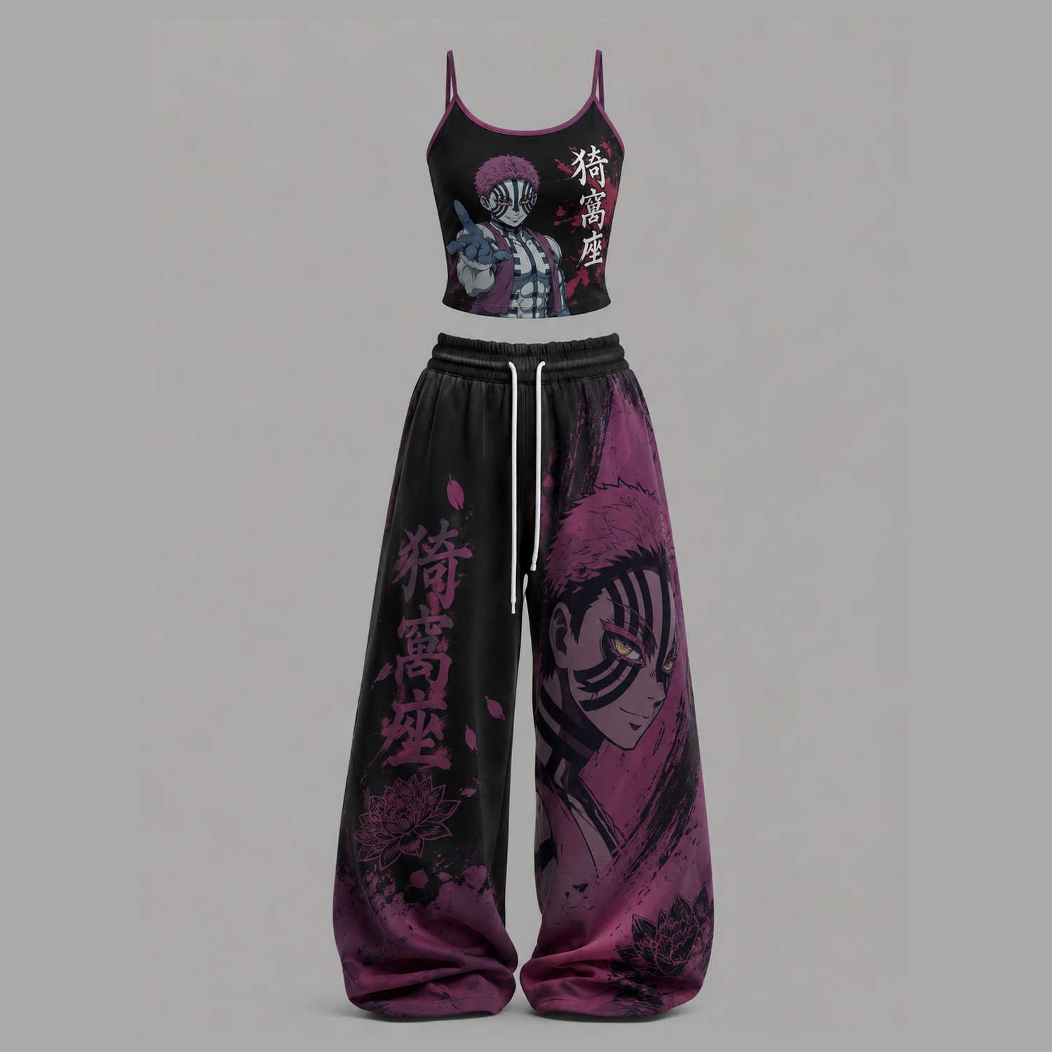 Demon Slayer Top & Elasticated Trousers Two-Piece Set