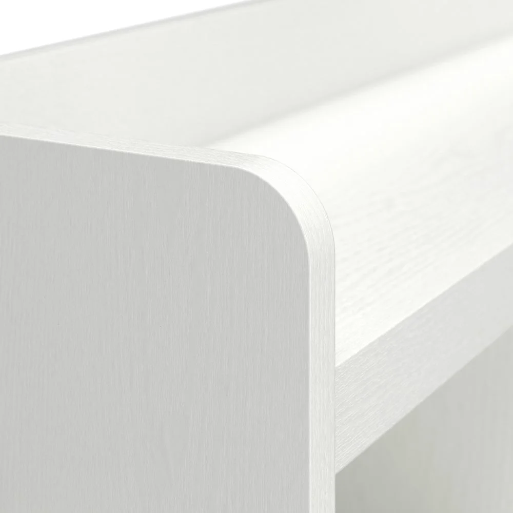 Woodland 24W Hall Tree & Shoe Bench w/ Drawer in White Ash - Engineered Wood - Image 6